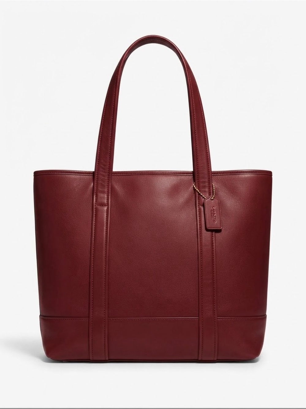 Vintage Coach 8509 Red Glove Tanned Leather Tote Shoulder Bucket Bag Restored